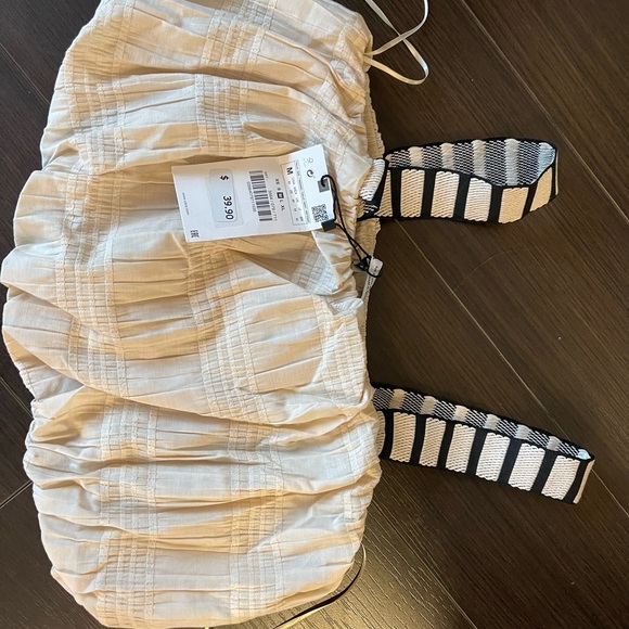 Cream crop top. Zara. New w/tags - Picture 4 of 5